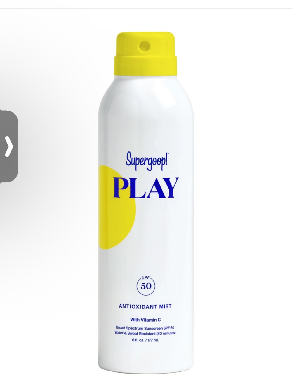 Supergoop! PLAY Antioxidant Body Mist — White & Yellow
